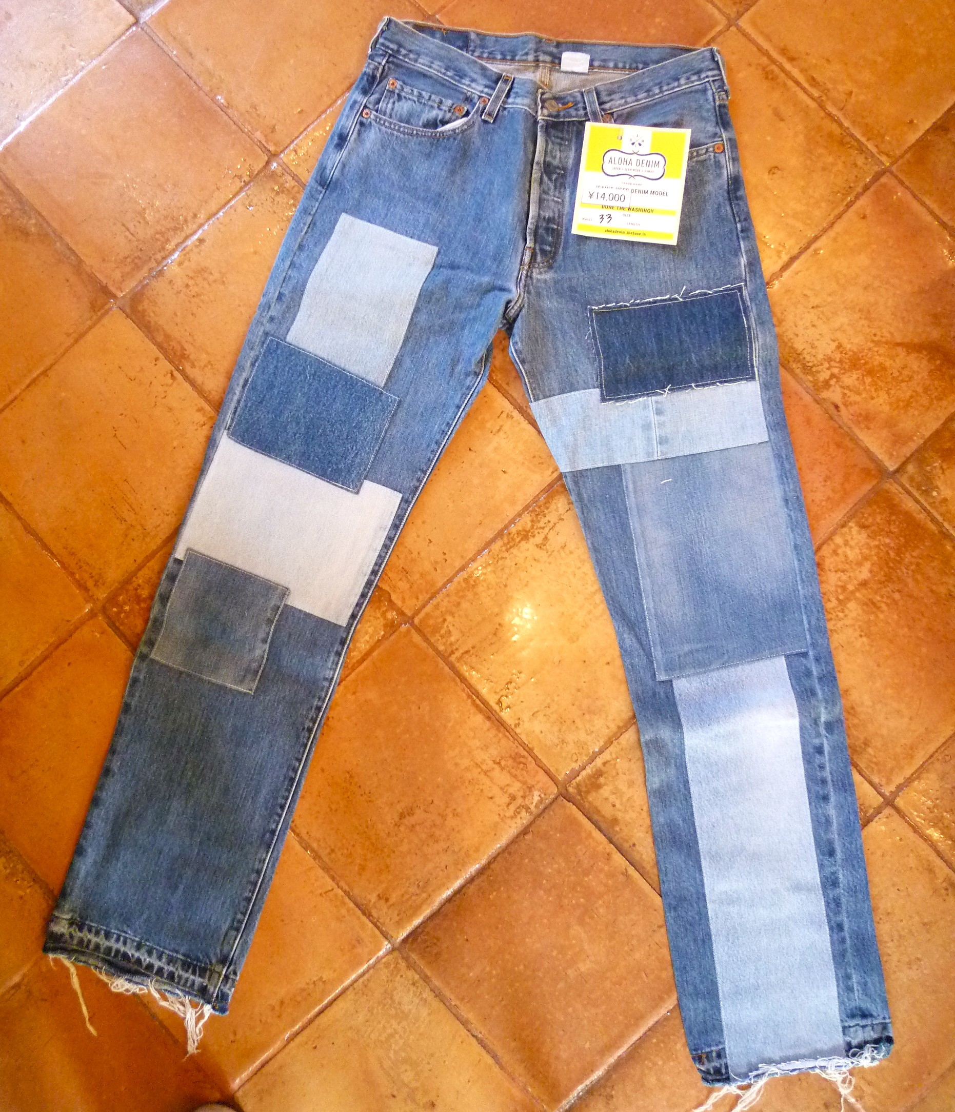 リメイクデニム　 Levi's 501 by ALOHA DENIM  33インチ D030