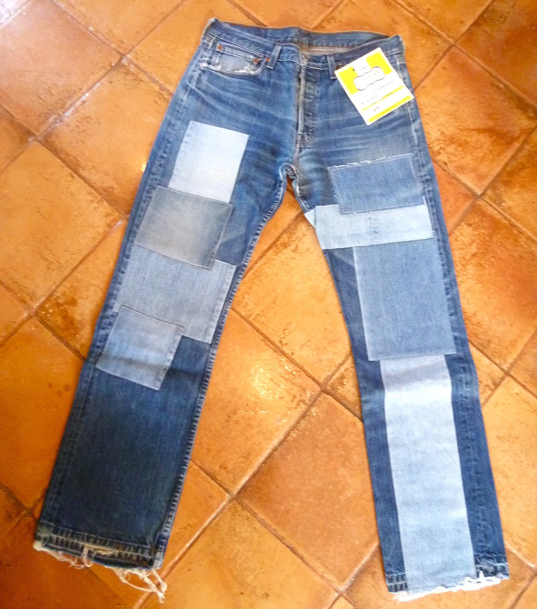 リメイクデニム　 Levi's 501 by ALOHA DENIM  33インチ　D035