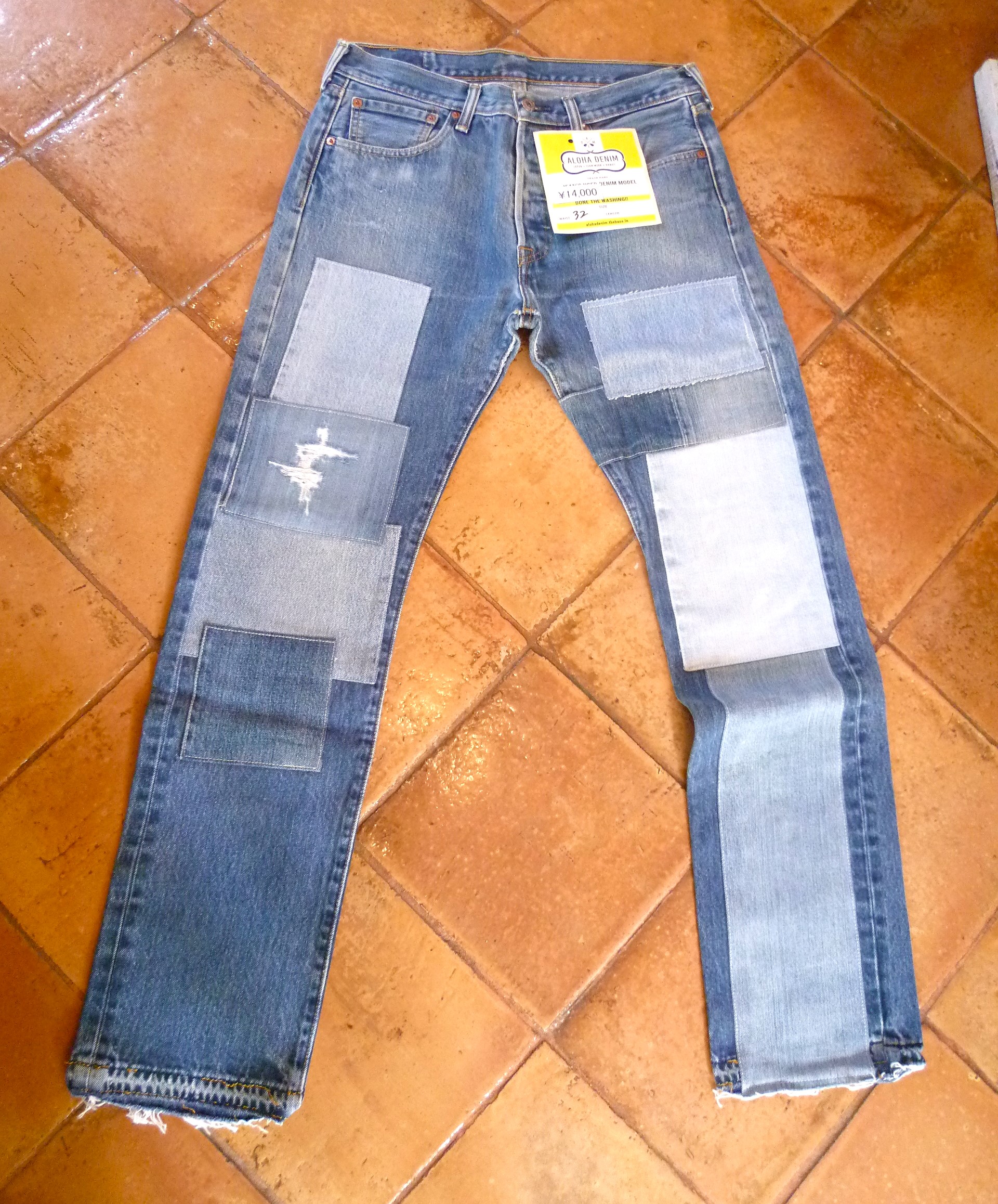 リメイクデニム　 Levi's 501 by ALOHA DENIM  32インチ　D039