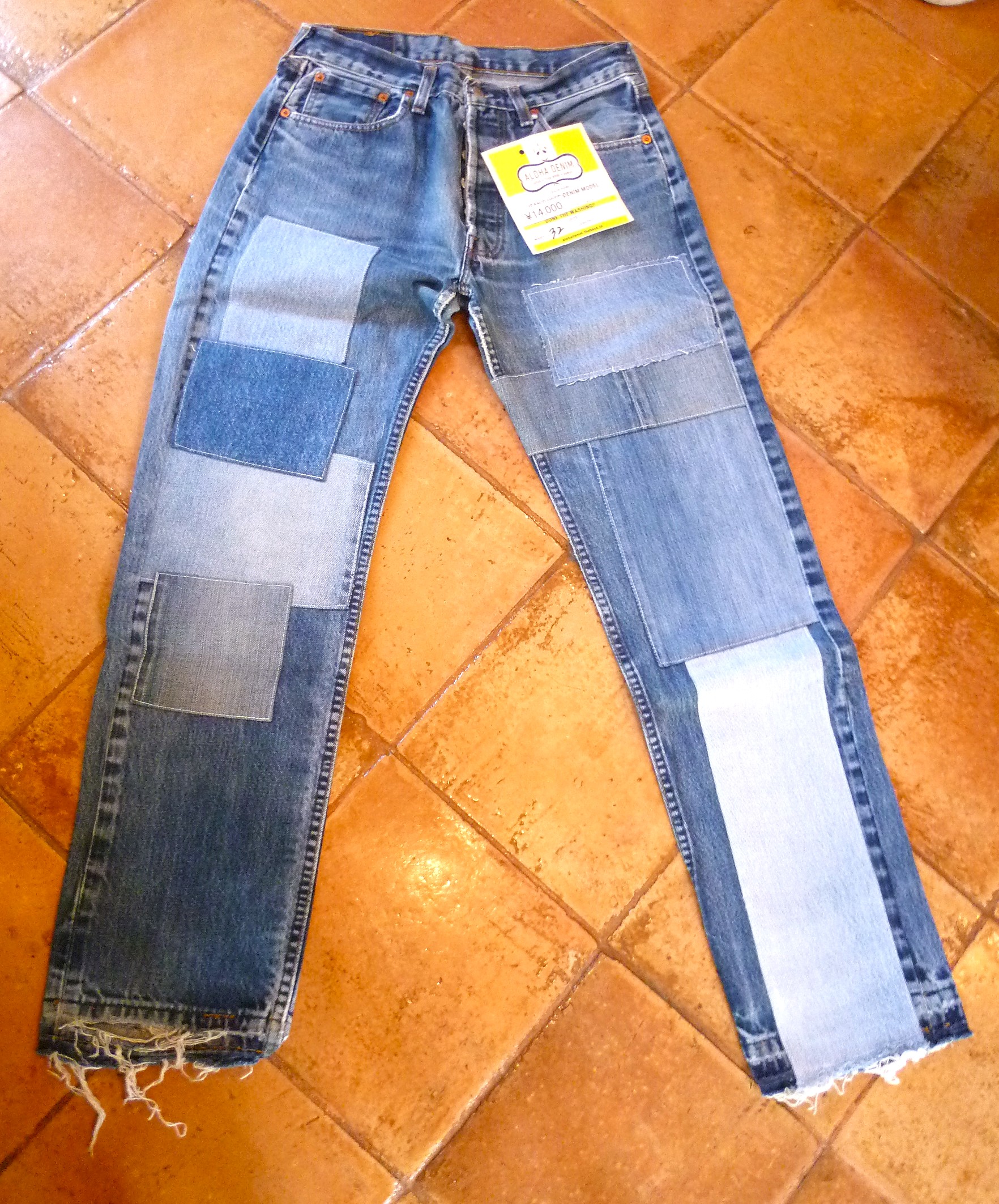 リメイクデニム　 Levi's 501 by ALOHA DENIM  32インチ　D029
