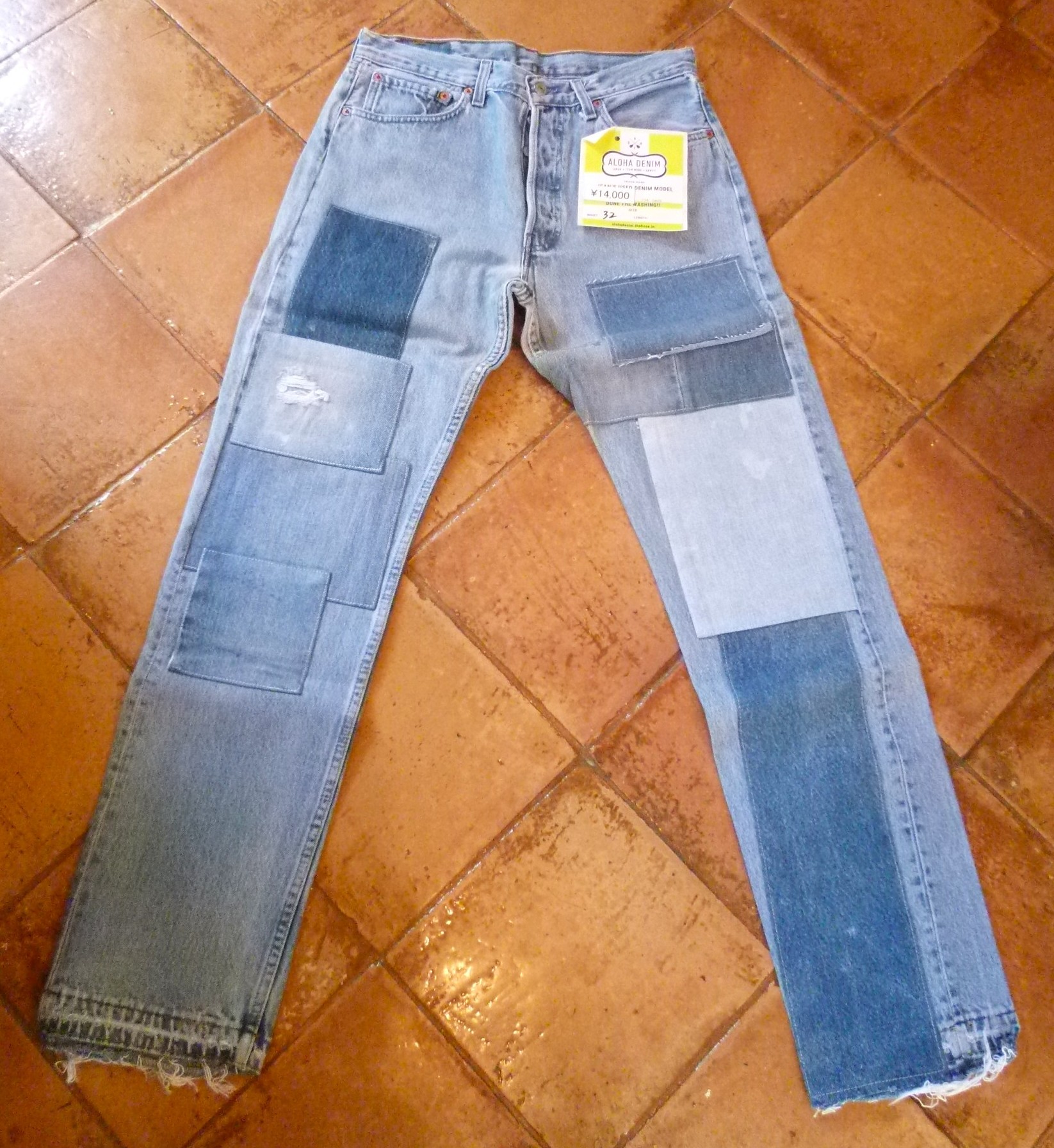 リメイクデニム　 Levi's 501 by ALOHA DENIM  32インチ　D026