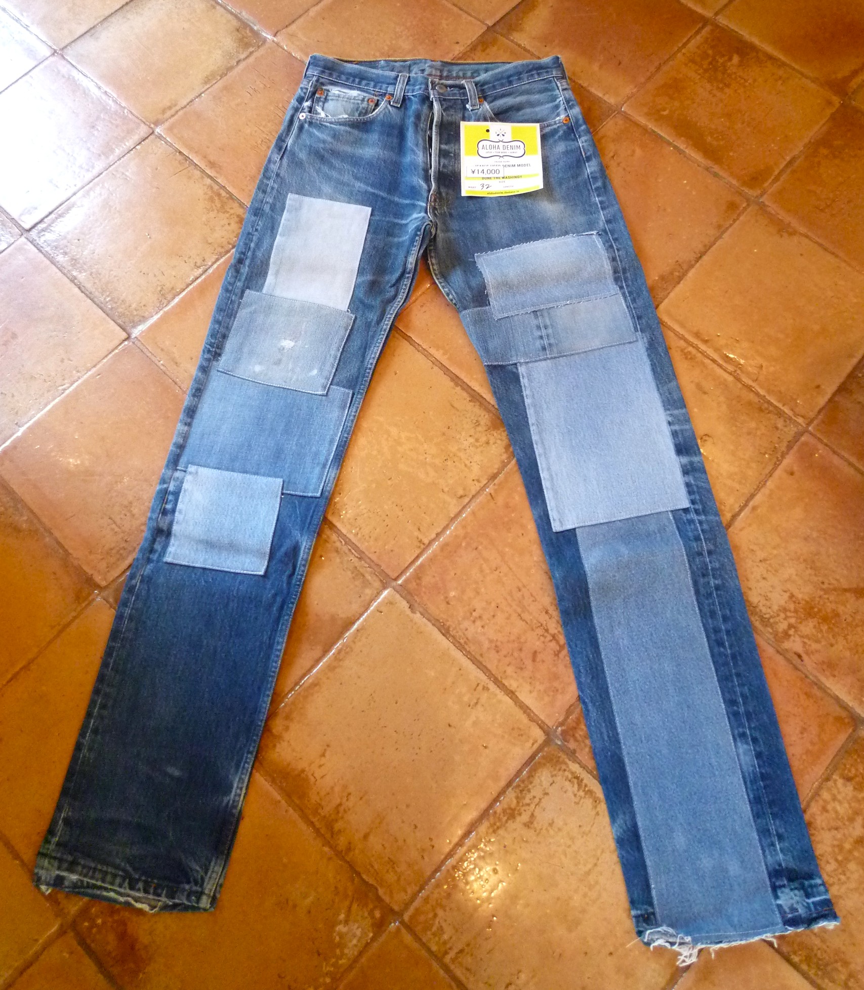 リメイクデニム　 Levi's 501 by ALOHA DENIM  32インチ　D025