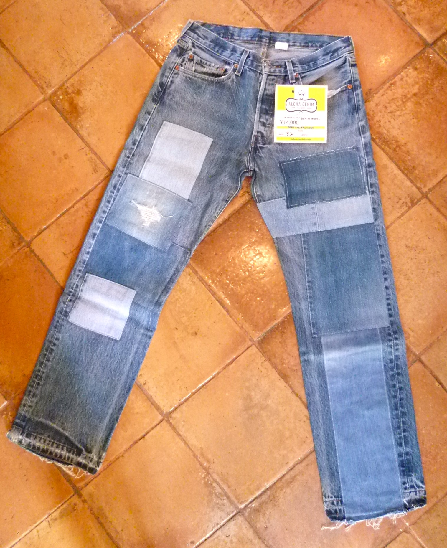 リメイクデニム　 Levi's 501 by ALOHA DENIM 32インチ　D024