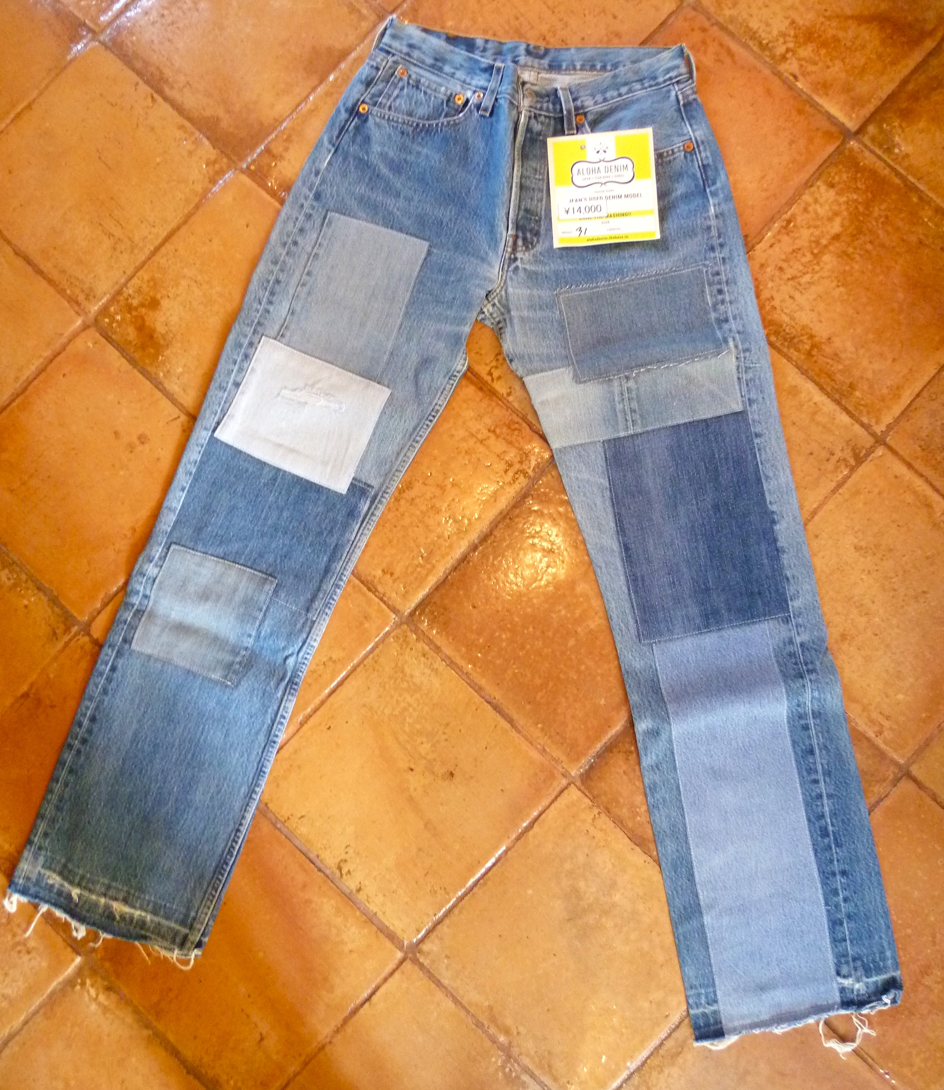 リメイクデニム　 Levi's 501 by ALOHA DENIM 31インチ　D023